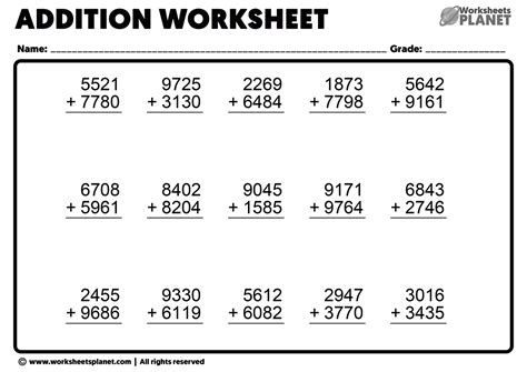 Addition With And Without Regrouping Worksheets