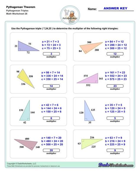 Pythagorean Theorem Worksheets - Worksheets Library