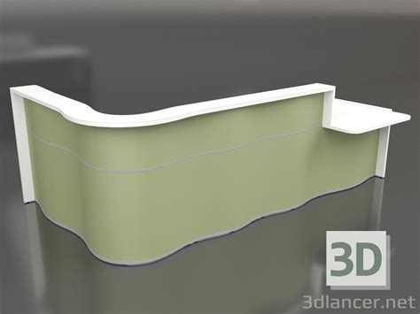 3d Model Reception Desk Wave LUV47L 3310x1103 79226 3dlancer Net