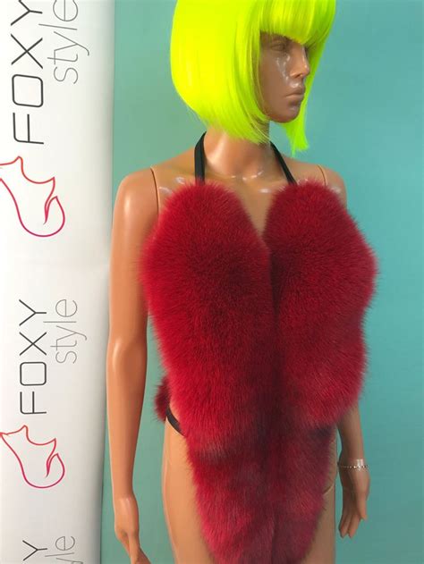 Ebay Itm Ferrari Red Fox Fur Bikini Body Fur Fox Fur