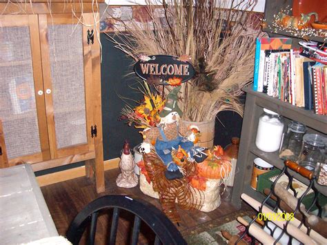 Corner Cutie Hay Bale Scarecrow Made By My Sister Table Decorations