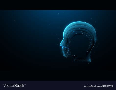 Human head layered psychology concept low Vector Image