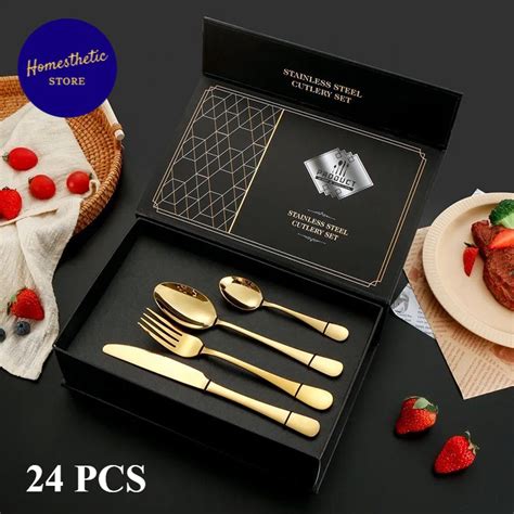 Jual Royal Cutlery Set Perlengkapan Makan Sendok Garpu Pisau Mewah 24