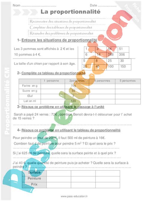 proportionnalité cm2 séquence