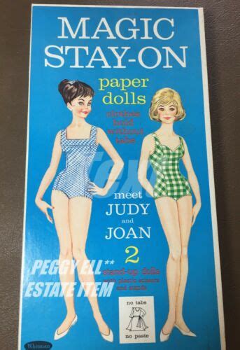 Whitman S Magic Stay On Paper Dolls Judy And Joan Inch