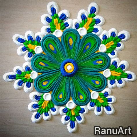 Rangoli design | Rangoli designs, Rangoli designs flower, Free hand ...