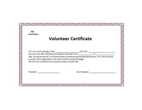 50 Free Volunteering Certificates Printable Templates Throughout