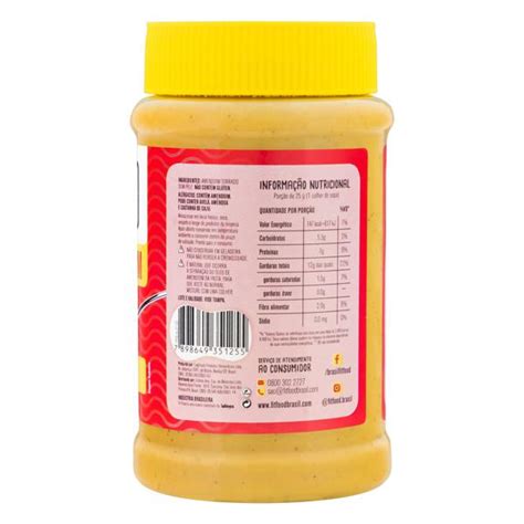 Pasta De Amendoim Cremosa Integral Fit Food Pote 450g Tateno Supermercado