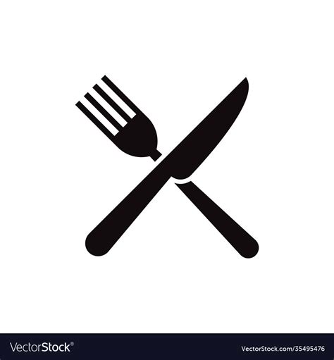 Cutlery Icon Design Template Isolated Royalty Free Vector