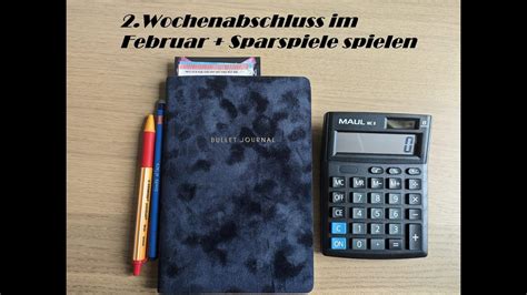 2 Wochenabschluss Februar 2024 Sparspiele Spielen Umschlagmethode