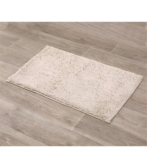 Tapis De Salle De Bain Naturel En Microfibre Chenille 50 X 80 Cm