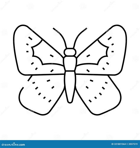 Mormon Metalmark Insect Line Icon Vector Illustration Stock Vector