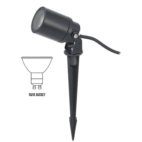 Garden Spotlight Gu10 Socket With Spike Ip65