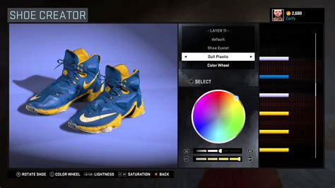 NBA 2K16 Shoe Creator - Nike LeBron 13 Custom "Golden State Warriors ...