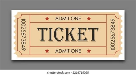 Ticket Vector Illustration Websites Applications Cinemas Stock Vector