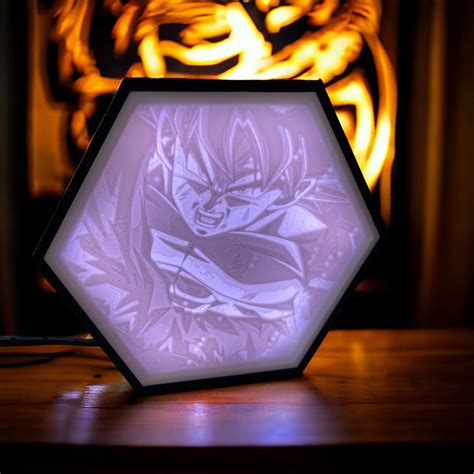 Dragonball Son Goku Led Hexagon Lamp By Tobi Makerworld