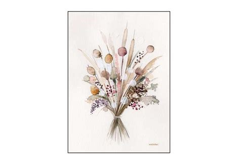 Poster Mural Design Minimaliste Et Moderne Dried Flower Bouquet