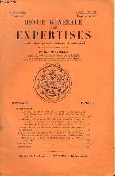 Revue Générale Des Expertises N°46 8ème Année Le Conflit Du Fait