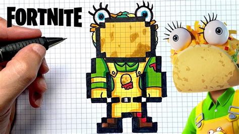 Tuto Dessin Nouveau Tacos Skin Fortnite Pixel Art Youtube