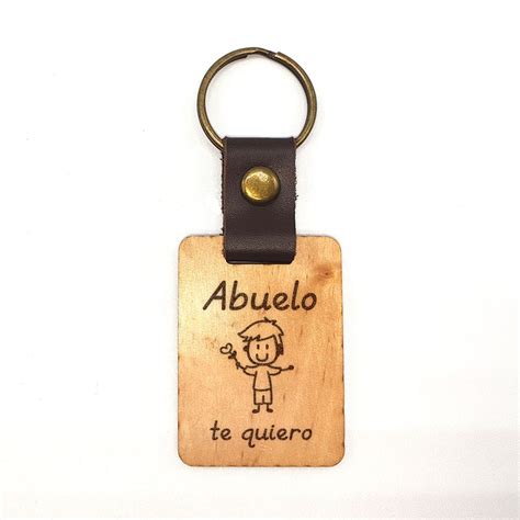 Llavero De Madera Personalizado Abuelo