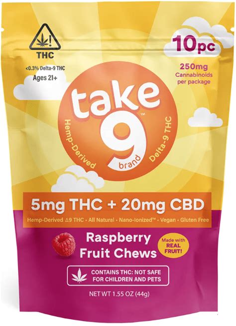 Take 9 Hemp Derived Delta 9 THC Fruit Chews 5 20