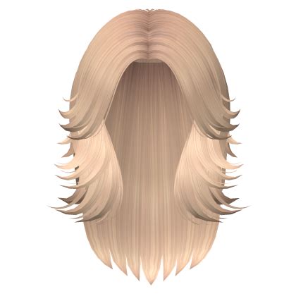 Long Fluffy Layered Wolfcut Blonde Roblox