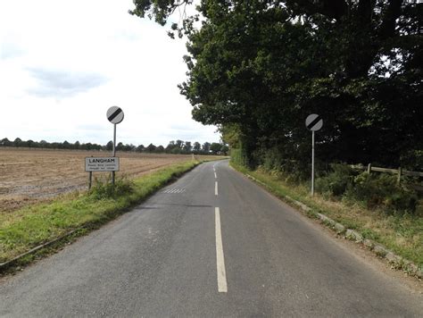 Entering Langham On Dedham Road Geographer Geograph Britain And