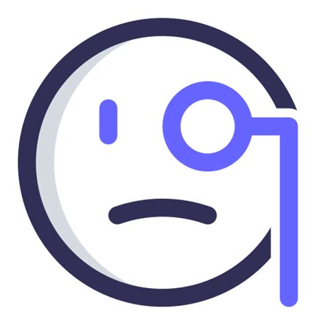 Monocle Emo Emoticon Gezicht Pictogram In Buma Emojis