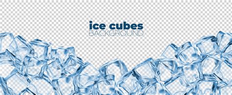 Realistic Ice Cubes Background Crystal Ice Blocks 12963761 Vector Art