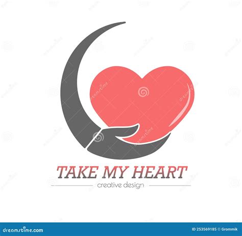 Heart In Hand Vector Template For For Logo Sticker Logo Or Brand