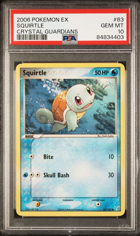 2006 POKEMON EX CRYSTAL GUARDIANS 63 SQUIRTLE PSA 10 GEM MINT EBay