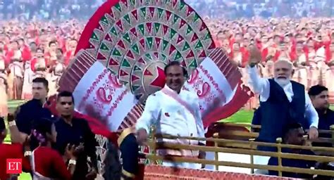 Assam Pm Modi Along With Cm Himanta Attends The Mega Bihu Program In