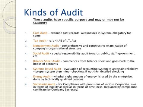chapter  types  audit powerpoint