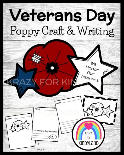 Veterans Day Craft | Poppy Craft | Thank You Activity: We Honor Our Veterans