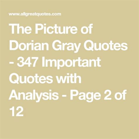 The Picture of Dorian Gray Quotes