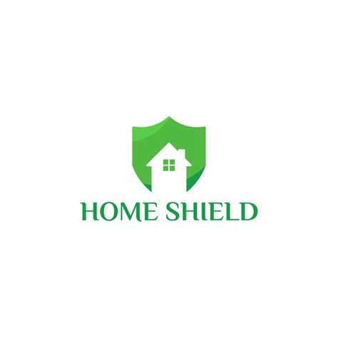 Premium Vector | Home shield logo template designs