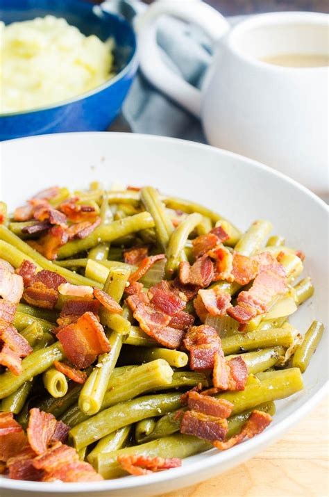 Southern Style Green Beans With Bacon Lifes Ambrosia