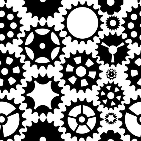 Machine Gear Wheel Cogwheel Seamless Pattern Background Vector 2848708