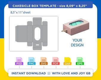 Gable Box Template Png Svg Dxf Eps Label Wrapper Canva Etsy