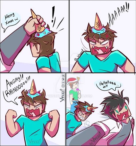 Hahahxmas By Vruzzt On Deviantart Minecraft Comics Minecraft Funny