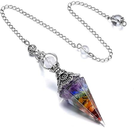 Amazon Amazing Gemstone Chakra Bonded Crystal Pendulum For