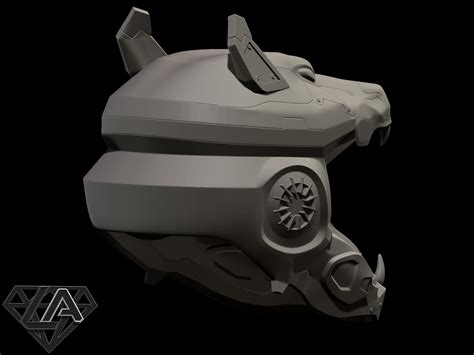 STL file SCI FI Wolf helmet 🐺 (OBJ)・3D printing idea to download・Cults