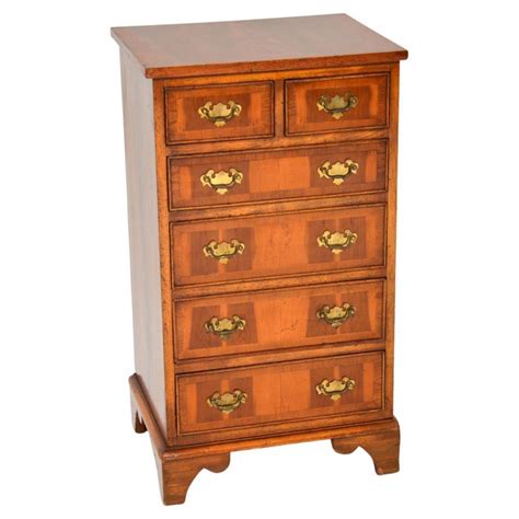 Antique Georgian Style Yew Wood Chest Of Drawers For Sale At 1stdibs