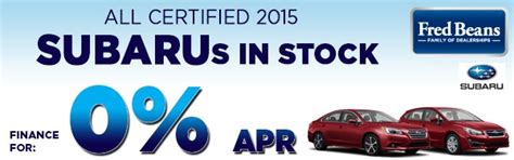 2015 Certified Subaru Inventory Special | Fred Beans Subaru