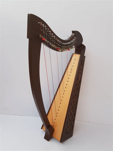 22 Strings Lever Harp Celtic Harp Solid Wood Free Bag Tuning Key And Extra String Set