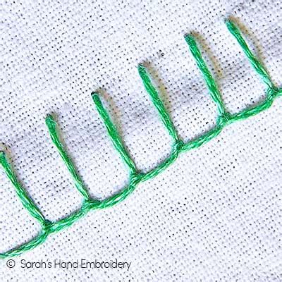 How to do the Buttonhole Stitch - Sarah's Hand Embroidery Tutorials