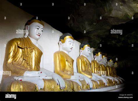 Buddha Statues At Saddar Cave Hpa An Burma Stock Photo Alamy