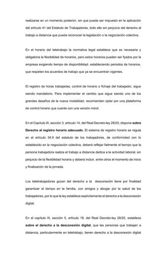 Teletrabajo En Espa A Docx