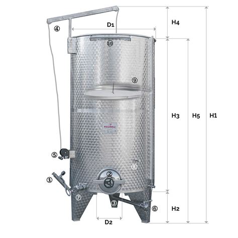 Serbatoio Inox Lt Con Galleggiante Ad Aria Polsinelli Enologia