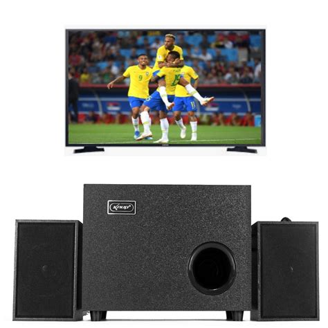 Caixa De Som Para Tv Smart Soundbar Subwoofer Pc Rgb Usb P2 Corre Que